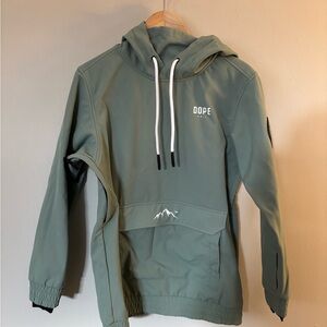 DOPE Sage Green Ski Jacket with Logo Patch